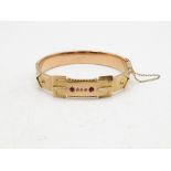 9ct gold antique buckle bracelet 14.4g weight 60mm diameter