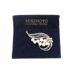 A Cultured Pearl Brooch By Mikimoto