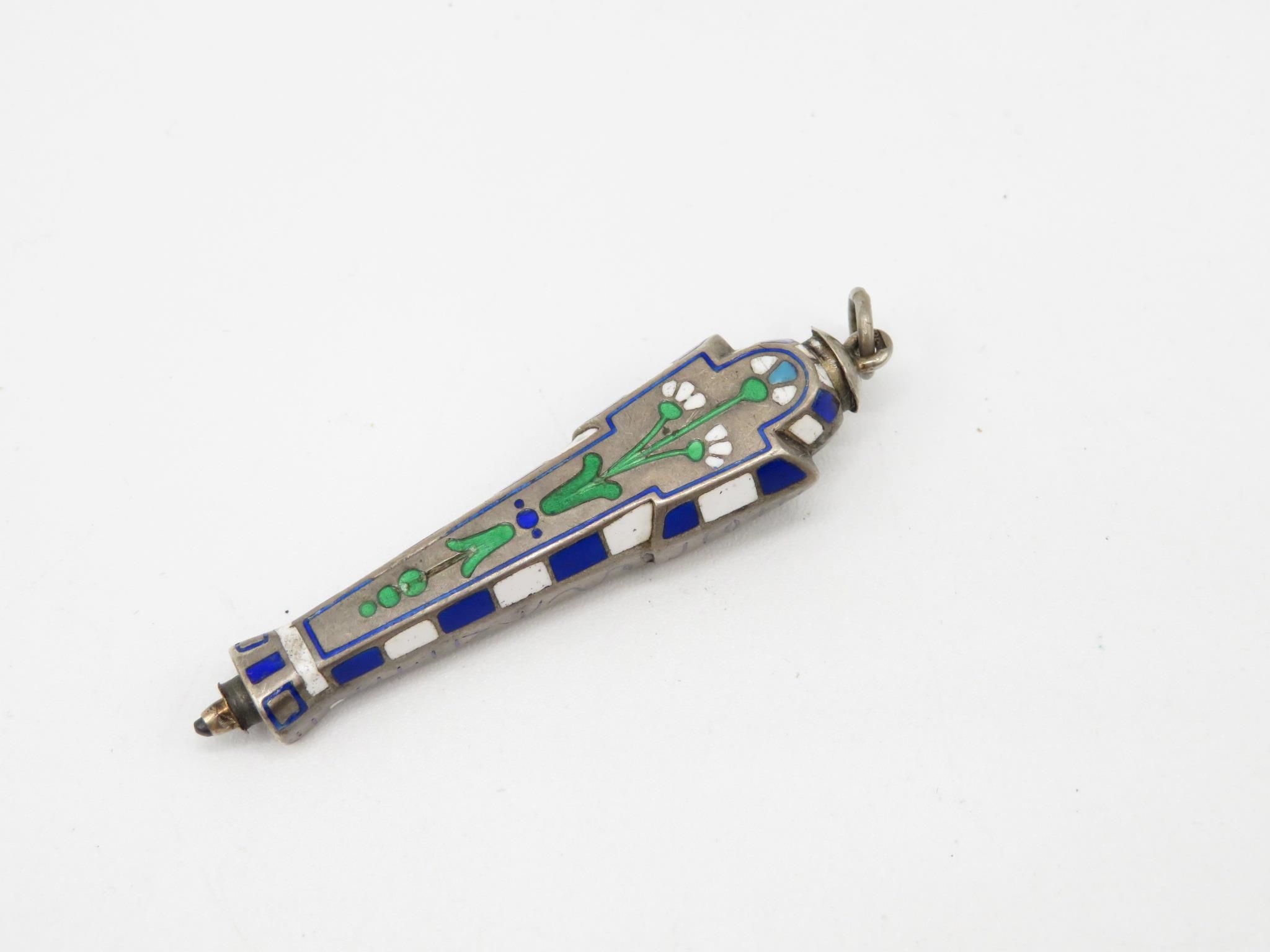 A Collection Of 19th And Early 20th Century Egyptian Revival Jewellery Including A Silver Pencil ( - Image 5 of 8