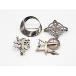 Four Silver Brooches By Ola Gorie And Malcom Gray (28g)