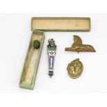 A Collection Of 19th And Early 20th Century Egyptian Revival Jewellery Including A Silver Pencil (