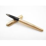 Vintage PARKER 61 Gold Plated FOUNTAIN PEN w/ Gold Plate Nib WRITING (24g)