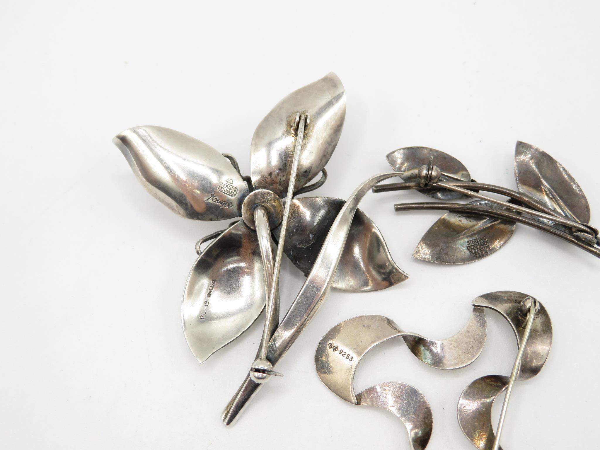 Three Scandinavian Silver Brooches (25g) - Image 3 of 3