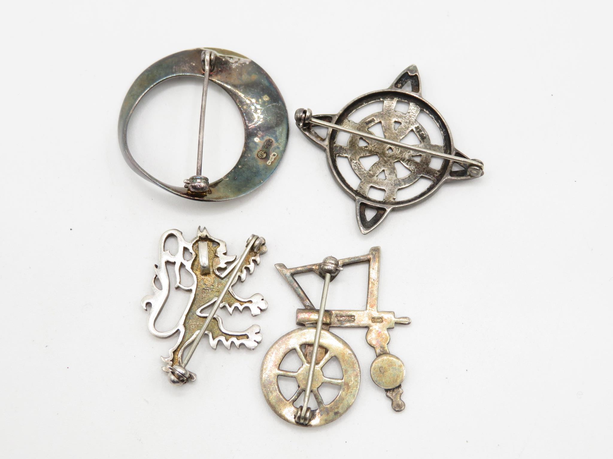 Four Silver Brooches By Ola Gorie And Malcom Gray (28g) - Image 3 of 3