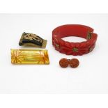 A Selection Of Bakelite And Early Plastic Jewellery