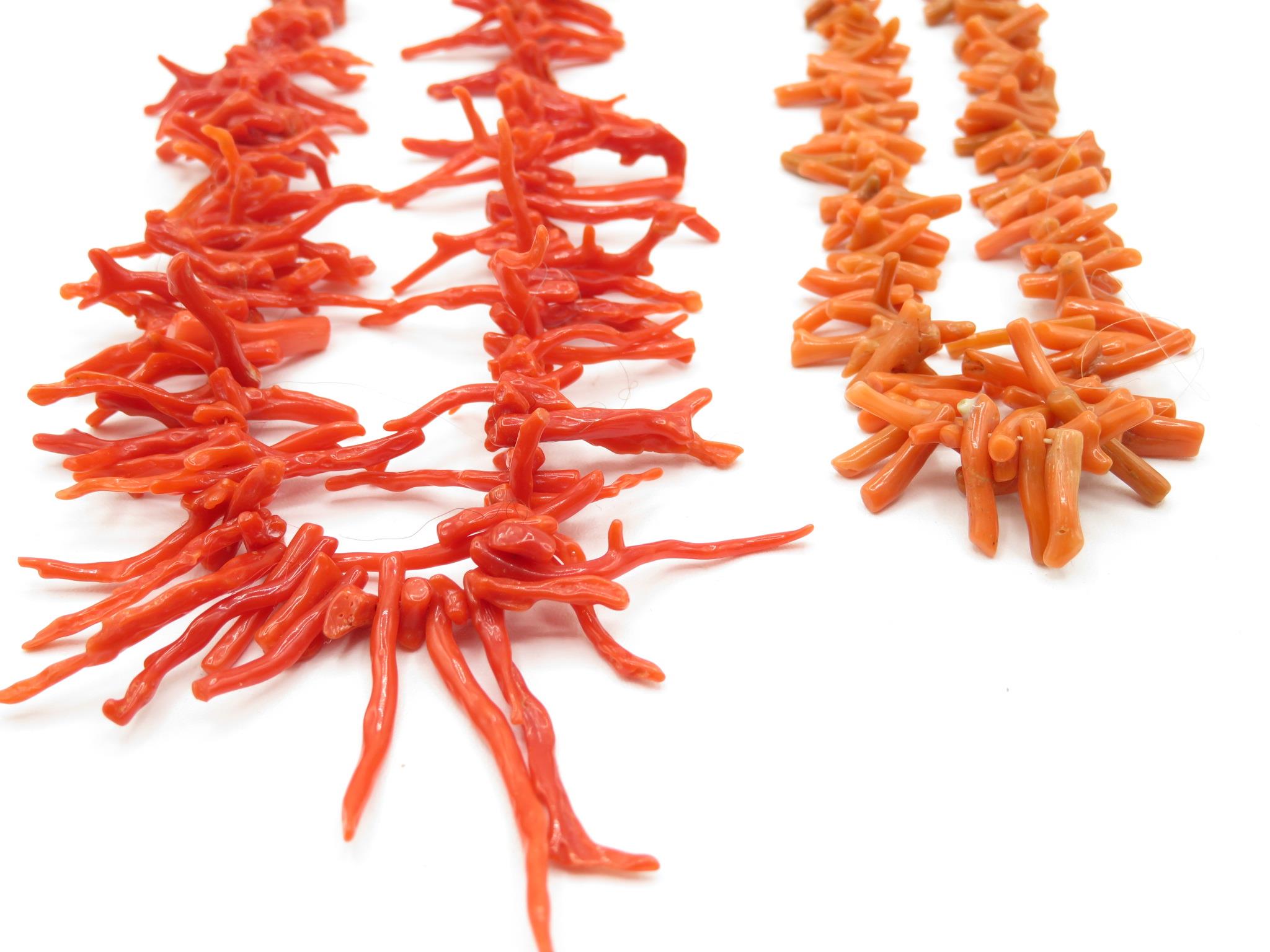 Two Antique Coral Branch Necklaces - Image 2 of 3