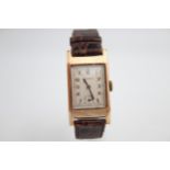 Vintage Gents MAPPIN 9ct Gold 'Tank' Cased C.1940s WRISTWATCH Hand-Wind WORKING // Vintage Gents