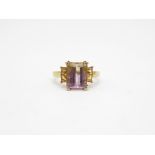 9ct Gold Ametrine & Citrine Five Stone Ring (3.3g) Size P