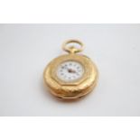 Vintage Ladies 9ct Gold & Enamel Cased FOB WATCH Hand-wind WORKING 16g // Vintage Ladies Ornate