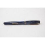 Vintage WATERMAN 503 Navy Lacquer FOUNTAIN PEN w/ 14ct Gold Nib WRITING // Vintage WATERMAN 503 Navy