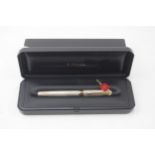 PARKER Sonnet Stamped .925 STERLING SILVER Cased FOUNTAIN PEN w/ 18ct Nib (30g) // PARKER Sonnet