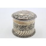 Antique Edwardian 1903 Birmingham STERLING SILVER Circular Vanity Box (70g) // w/ Personal Engraving