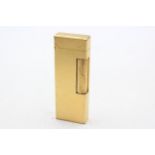 Vintage DUNHILL Gold Plated Rolagas Cigarette LIGHTER (68g) // UNTESTED In vintage condition Signs