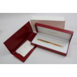Must De CARTIER Gold Plated Ballpoint Pen / Biro WRITING In Original Box (33g) // D15721 In