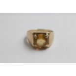 9ct Gold Citrine Single Stone Ring (4g) size M+1/2