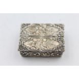 Vintage Hallmarked 1979 Birmingham STERLING SILVER Cherub Pill / Trinket Box 26g // Maker - Possibly