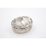 Antique Art Nouveau 1901 Birmingham STERLING SILVER Pill / Trinket Box (11g) // Maker - Charles,