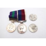 ER II Mounted RAF medal pair and Sports medals //