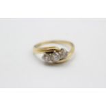 18ct Gold Round Brilliant Cut Diamond Three Stone Ring (4g) size M