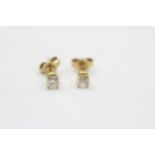 18ct Gold Brilliant Cut Diamond Stud Earrings (1.2g)