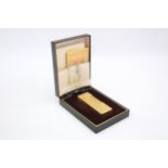 Vintage DUNHILL Gold Plated Rolagas Cigarette LIGHTER In Original Box (78g) // UNTESTED In vintage