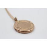 9ct Gold Round Locket Pendant Necklace (6.4g)