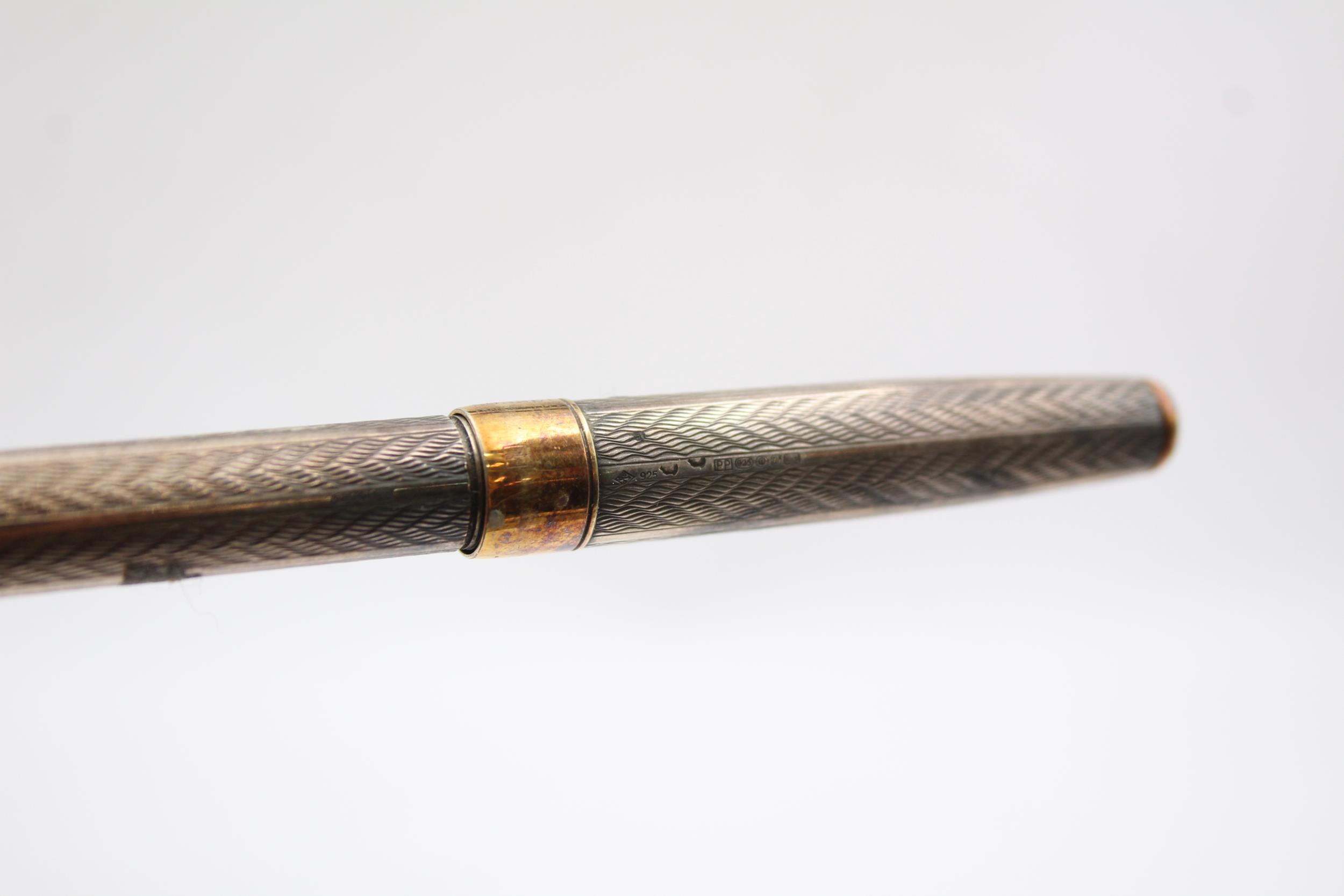 PARKER Hallmarked .925 Sterling Silver Ballpoint Pen / Biro (32g) // UNTESTED In previously owned - Image 4 of 4