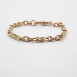 Old watch chain converted into bracelet with dog clip 7" long 15.7g