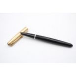 Vintage PARKER 51 Black FOUNTAIN PEN w/ Rolled Gold Cap WRITING // Vintage PARKER 51 Black