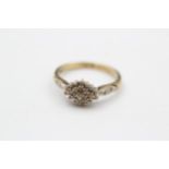 9ct Gold Diamond Cluster Ring (2.2g) size M