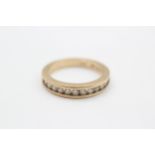 9ct Gold Diamond Half Eternity Ring (3.6g) size M