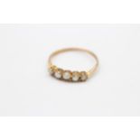 9ct Gold Seed Pearl Five Stone Ring (0.9g) size M