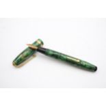 Vintage CONWAY STEWART 84 Green FOUNTAIN PEN w/ 14ct Gold Nib WRITING // Vintage CONWAY STEWART 84