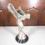 Large cast Spirit of Ecstasy silver plated 15" high 4.2kg