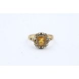 9ct Gold Citrine Single Stone Ring (2.7g) size O