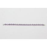 9ct White Gold Amethyst Tennis Bracelet (5.5g)