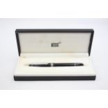 MONTBLANC Meisterstuck Black FOUNTAIN PEN w/ 14ct White Gold Nib WRITING // MONTBLANC Meisterstuck