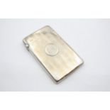 Antique Edwardian Hallmarked 1910 Chester STERLING SILVER Calling Card Case 56g // w/ Engraved