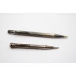 2 x Vintage .925 STERLING SILVER Propelling Pencils Inc Yard O Led Etc (35g) // Inc Yard O Led, Yard