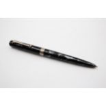 MONTEGRAPPA Black Laquer Ballpoint Pen w/ .925 STERLING SILVER Band (38g) // MONTEGRAPPA Black