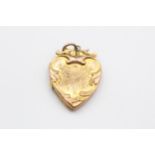 9ct Back & Front Gold Antique Ornate Heart Locket (4.6g)