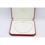 9ct Gold Clasp On Pearl Beaded Single Strand Necklace In Original Packaging (25.9g)