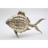 Vintage .800 Continental SILVER Novelty Decorative Fish Ornament (74g) // XRF TESTED FOR PURITY