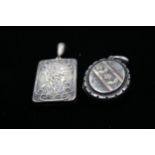Two Victorian Silver Aesthetic Design Mourning Lockets (23g)