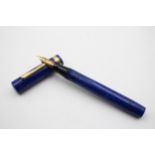 Vintage CONKLIN Senior Endura Blue Fountain Pen w/ 14ct Gold Nib WRITING // Vintage CONKLIN Senior