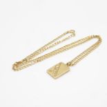 9ct gold pendant and chain 46cm long 7.1g