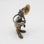 Fully HM silver Tuba player with gold plating 52.4g 60mm high