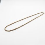 9ct gold rope chain necklace 50cm long 9.5g