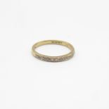 9ct gold and diamond half eternity ring size P 1.6g