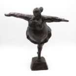 Bronze rotund ballet dancer 1.8kilos 92 high lost wax technique moulding